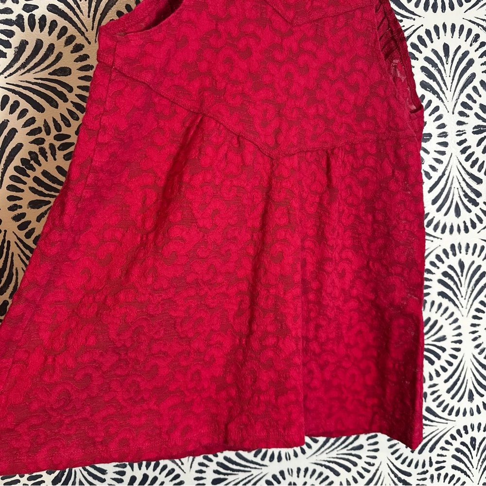 Free People Raspberry Magenta Lace Stretch Tank Top - Picture 6 of 11